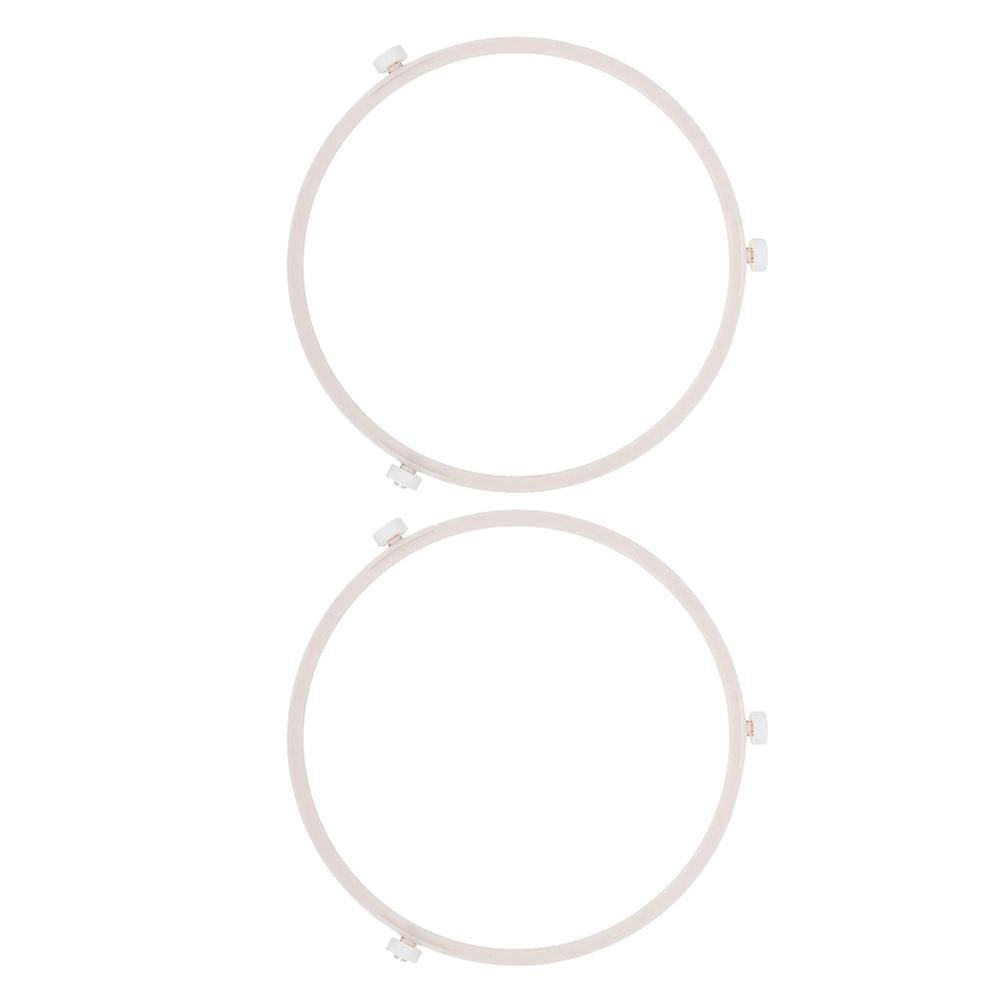 Microwave Turntable Roller Base Replacement 2 Pieces Plastic White 18.9cm