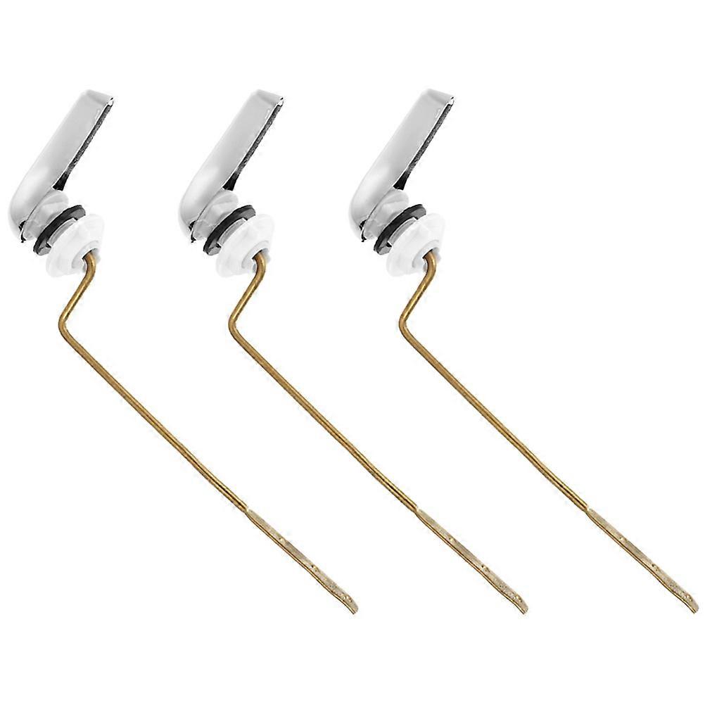 Toilet Tank Accessory Side Mount Flush Lever For Home Use Sturdy Construction 3Pcs