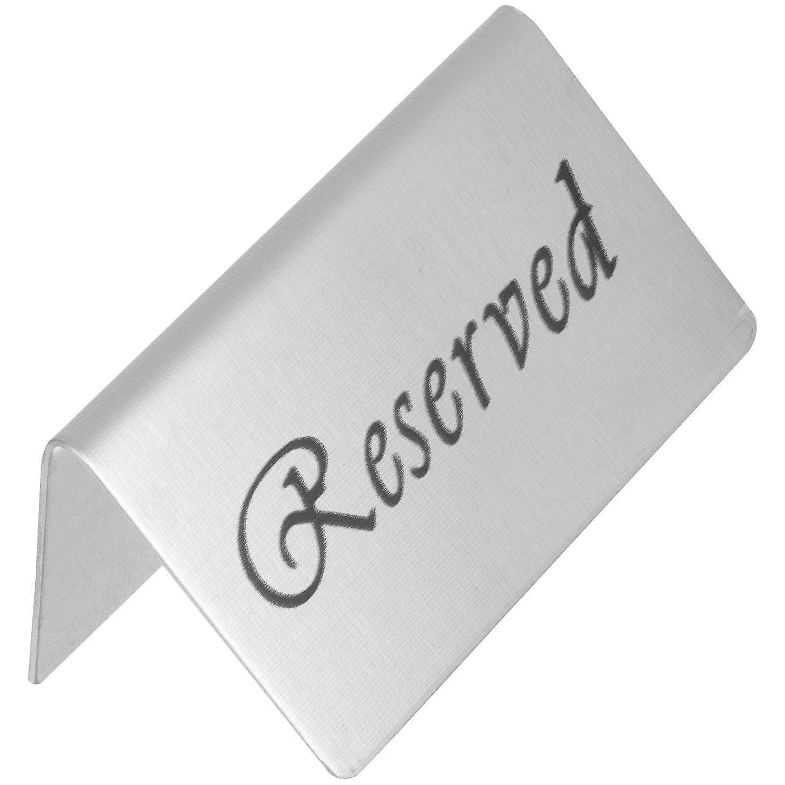 Guest Reservation Table Sign For Occasions And Gatherings With Simple Design Stainless Steel 10X6CM 1Pack