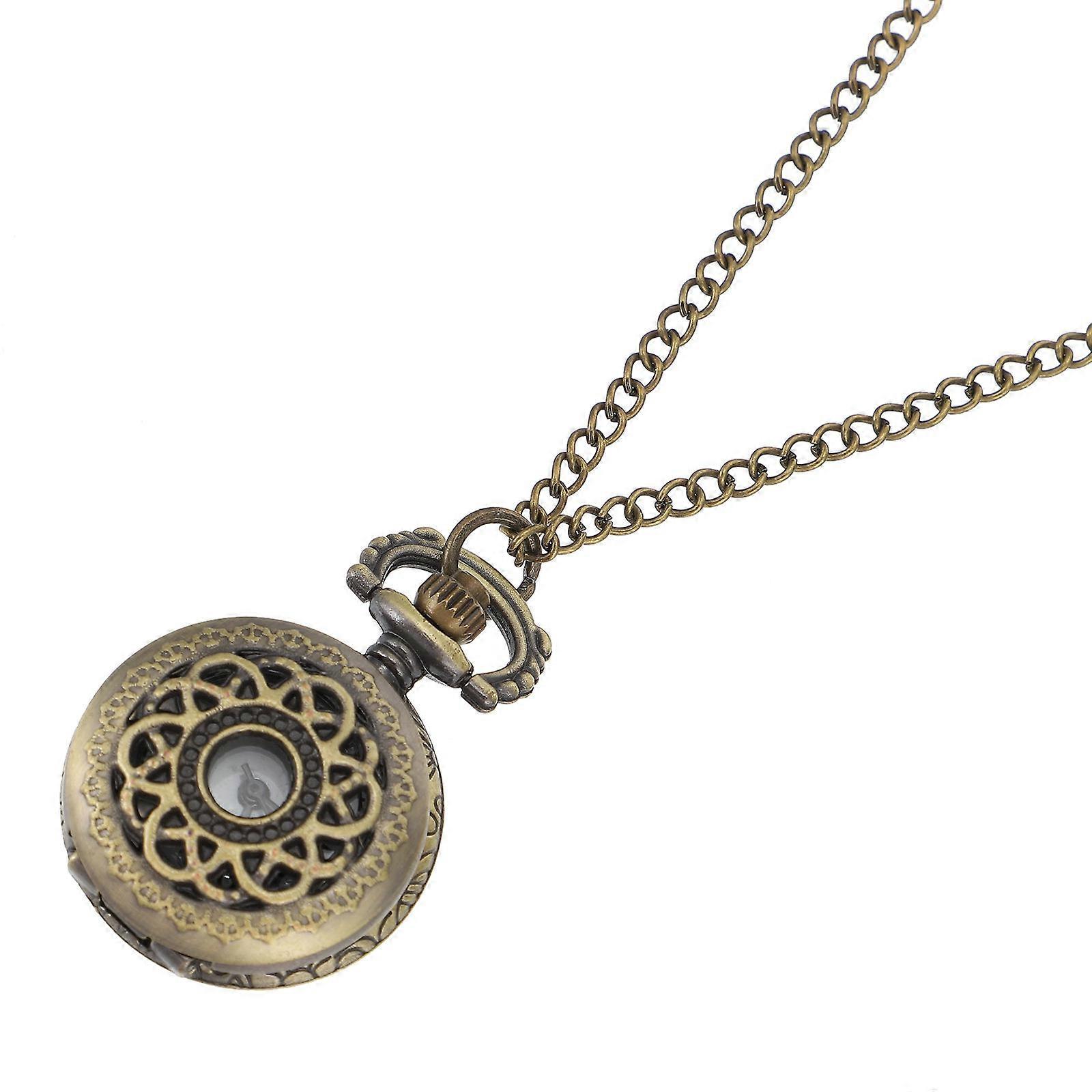 Hollow Pocket Watch For Daily Use In Classic Style With Chain Designed For Men And Women Measuring 43X2.7CM 1Pack