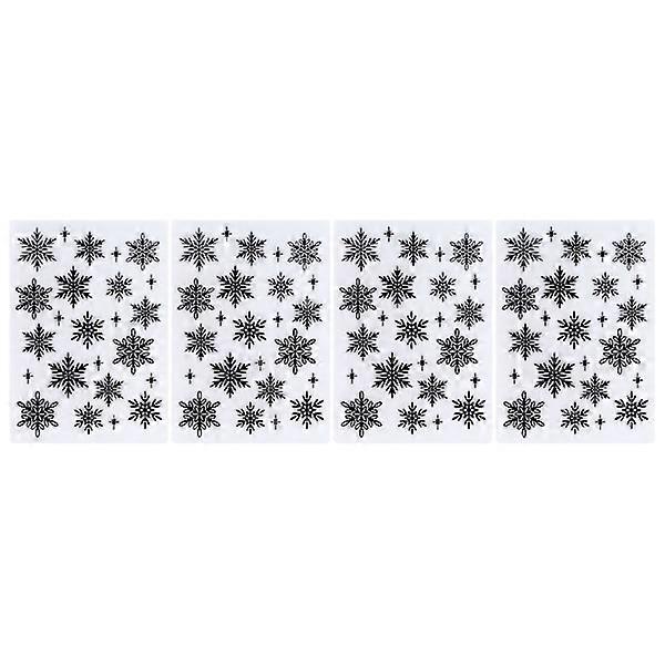 4 Pcs Embossing Folder Plastic Snowflake DIY Craft Embossing Template for Photo Album Scrapbook