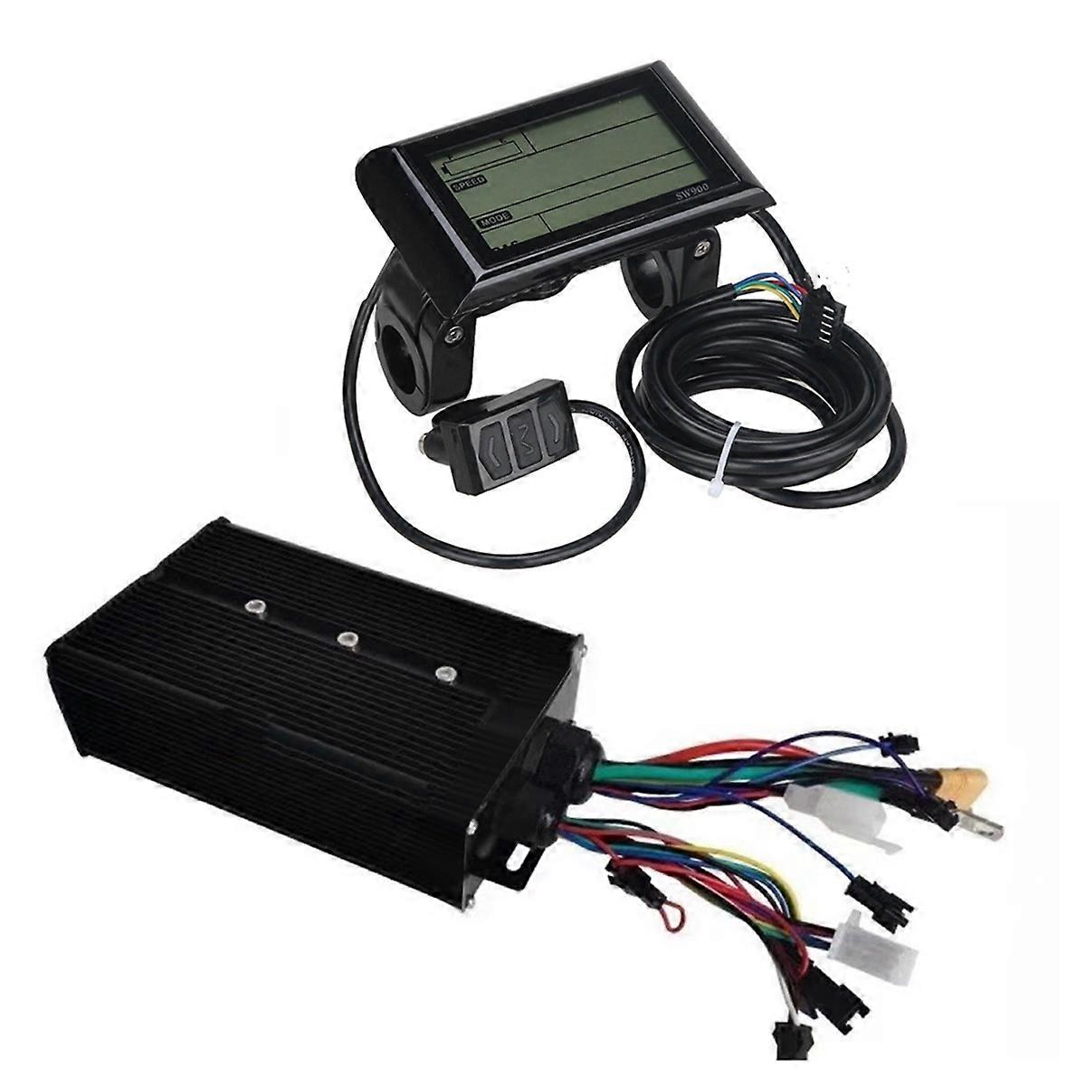 Ebike Controller 48V-72V 60A 3000W + SW900 Display Sinus Wave Dual Mode 18-Tube Controller für Motor M