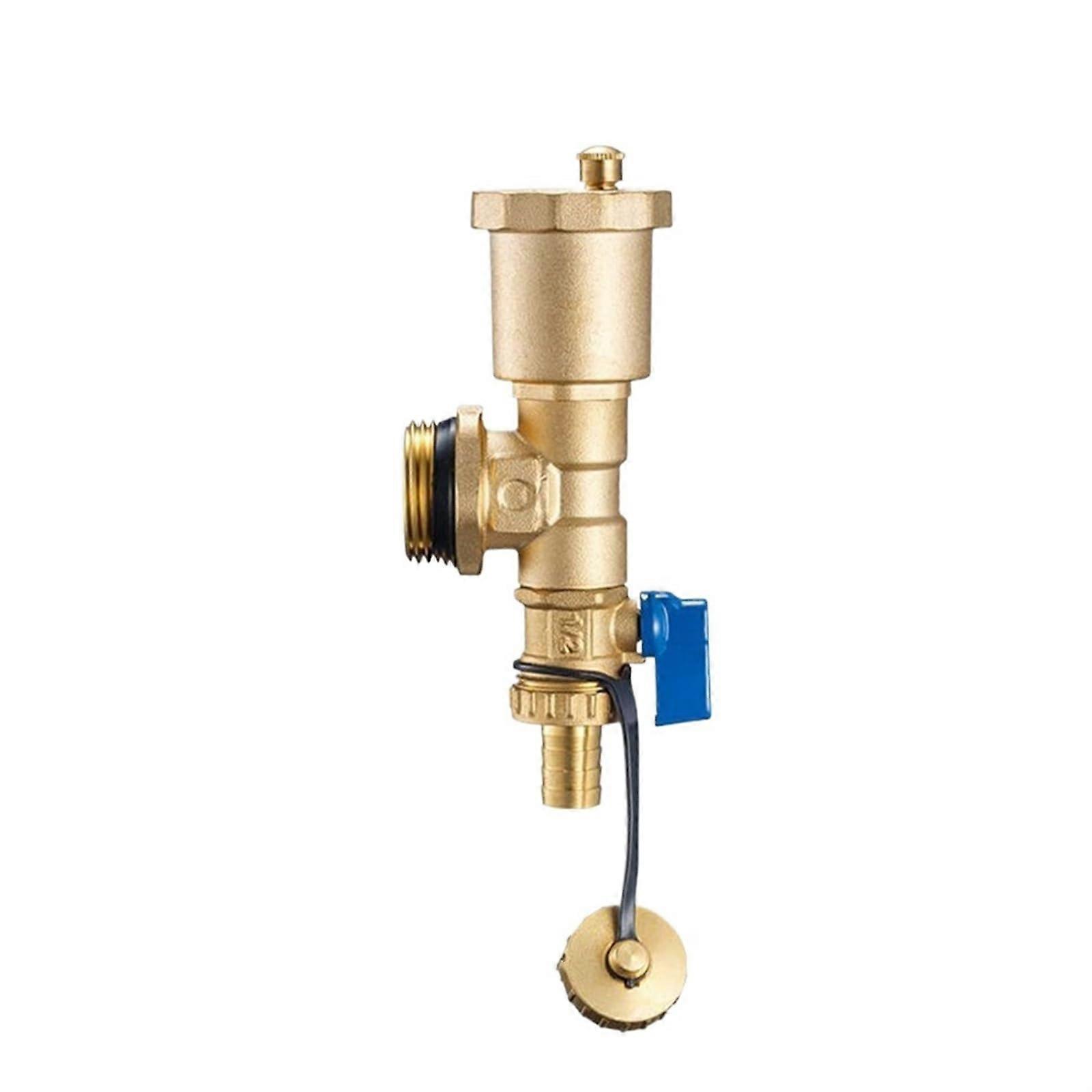 Underfloor heating valve in copper (Blue)