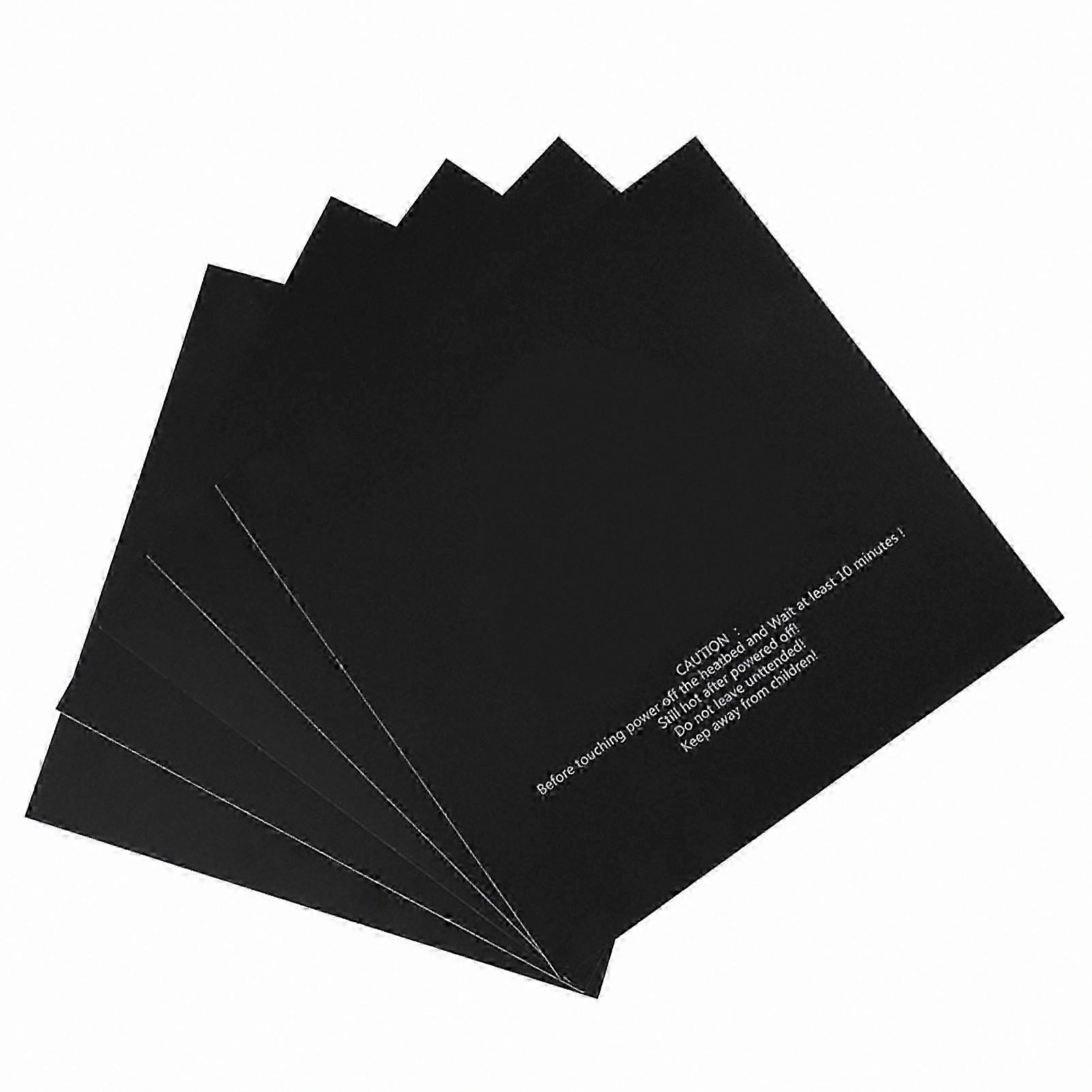5-Pack 220x220mm Heated Bed Adhesive Sheets for 3D Printing
