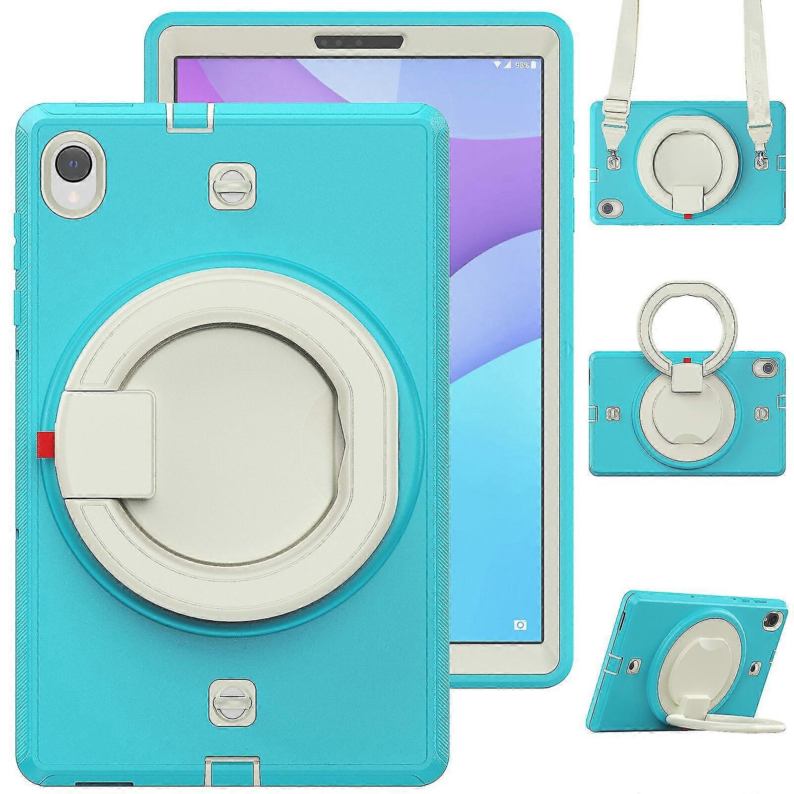 Case for Lenovo M10 2Nd Gen 2020 with 360 Rotating Handle Stand and Adjustable Shoulder Strap, Blue