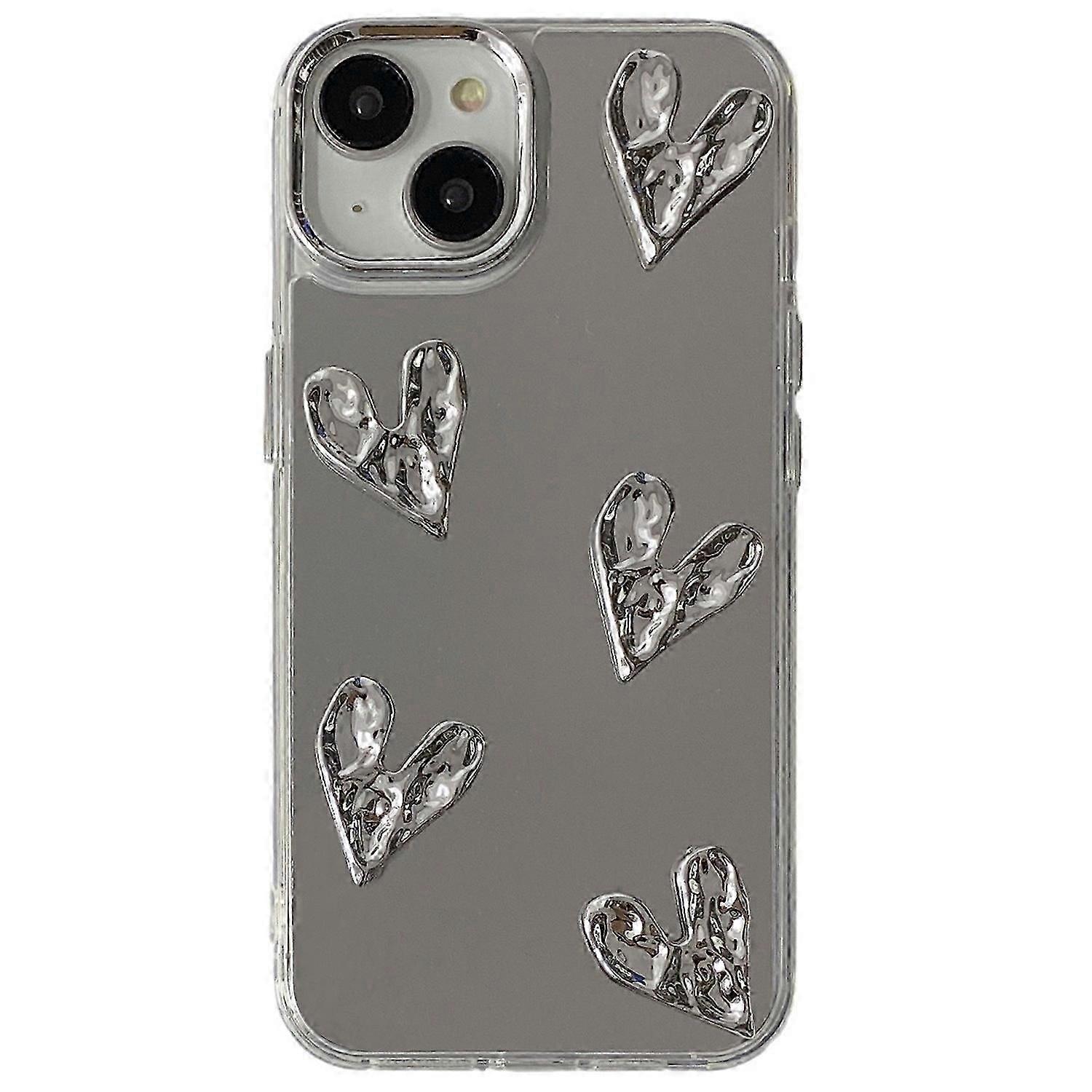 For iPhone 15 Case TPU+Acrylic Phone Cover Electroplating Mirror Surface Phone Shell
