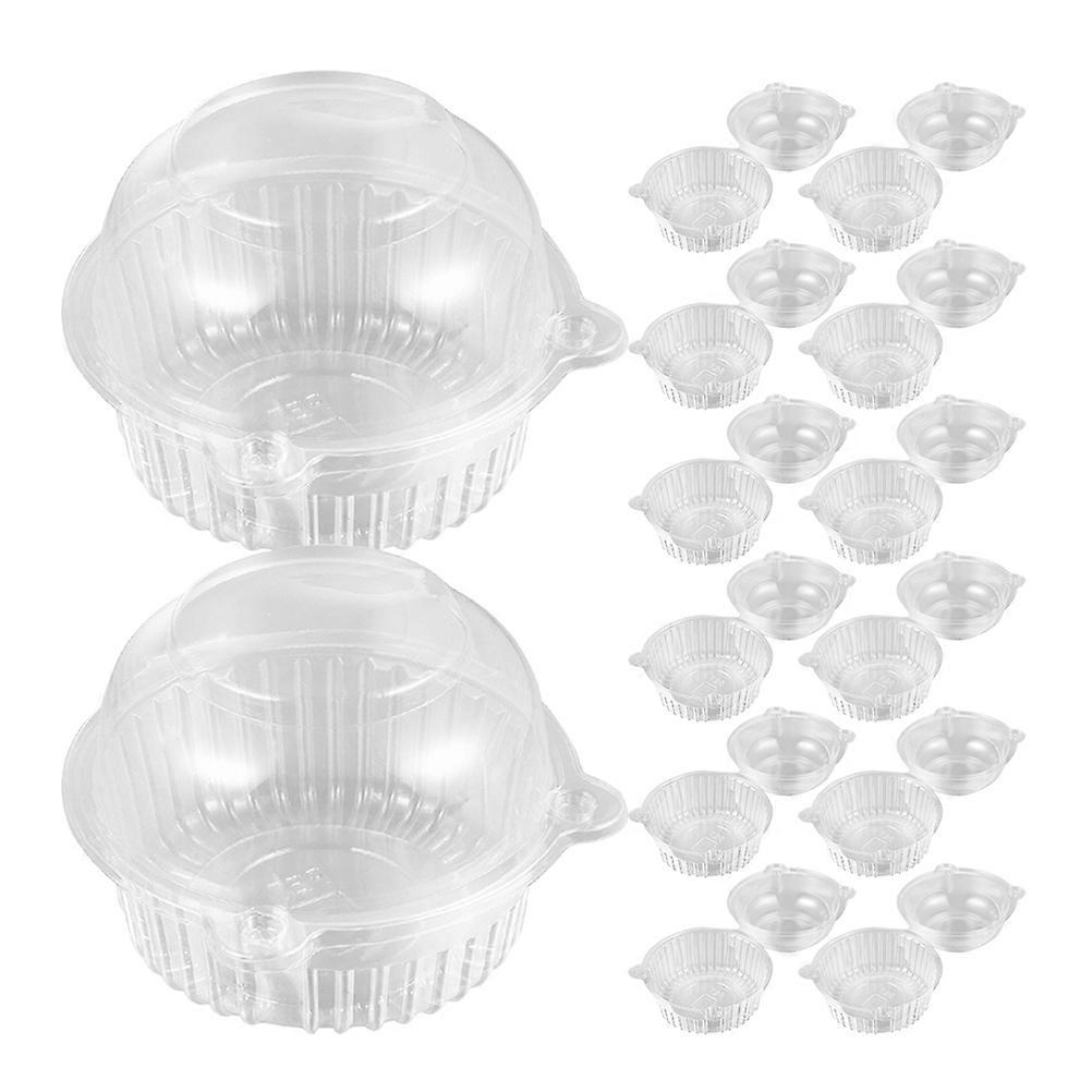 Clear PET Cupcake Boxes for Cake Versatile Treats Packaging with Stable Square Bottom 100pcs