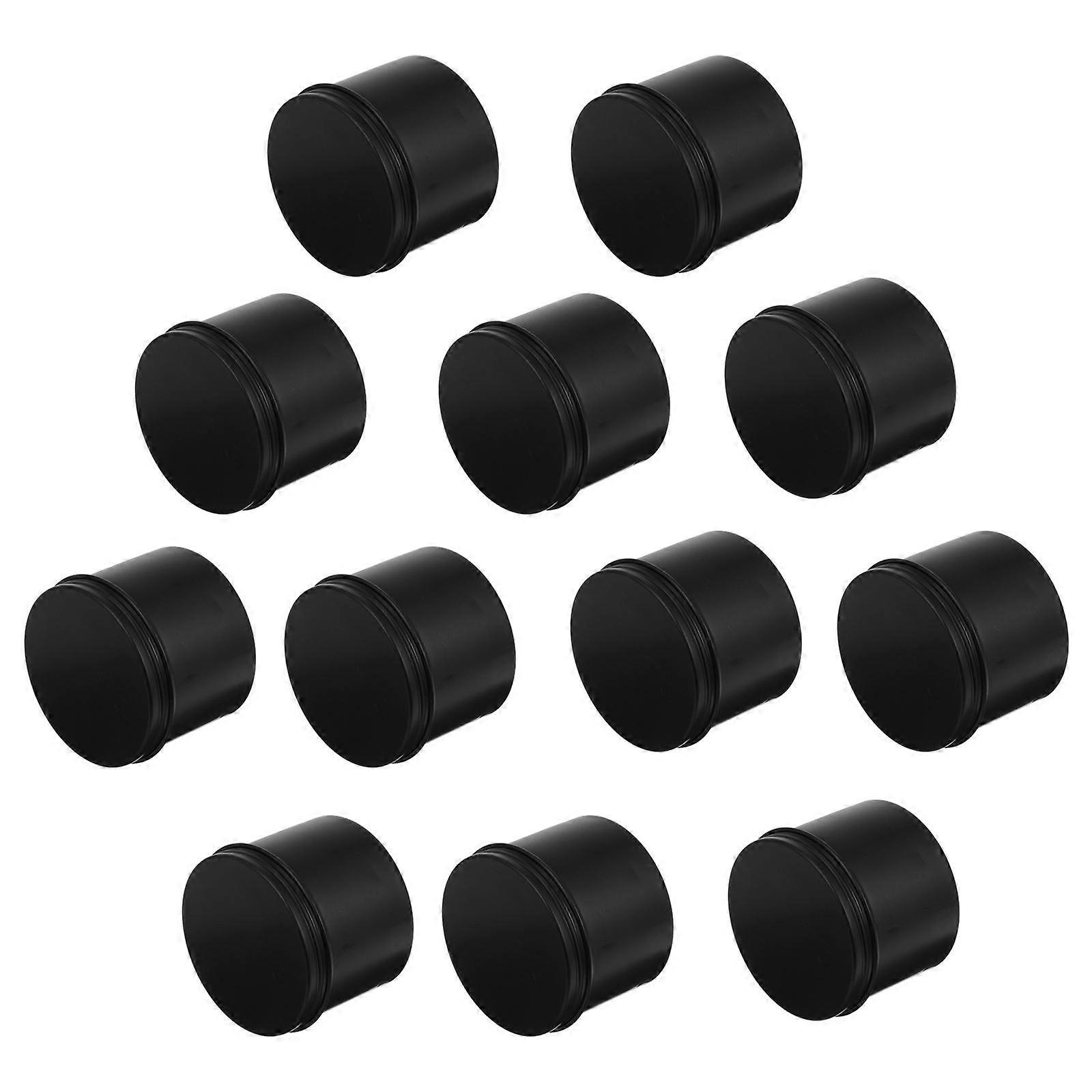 Black Aluminum Cream Jars with Transparent Lid for Storage Durable Refillable Containers 100ml