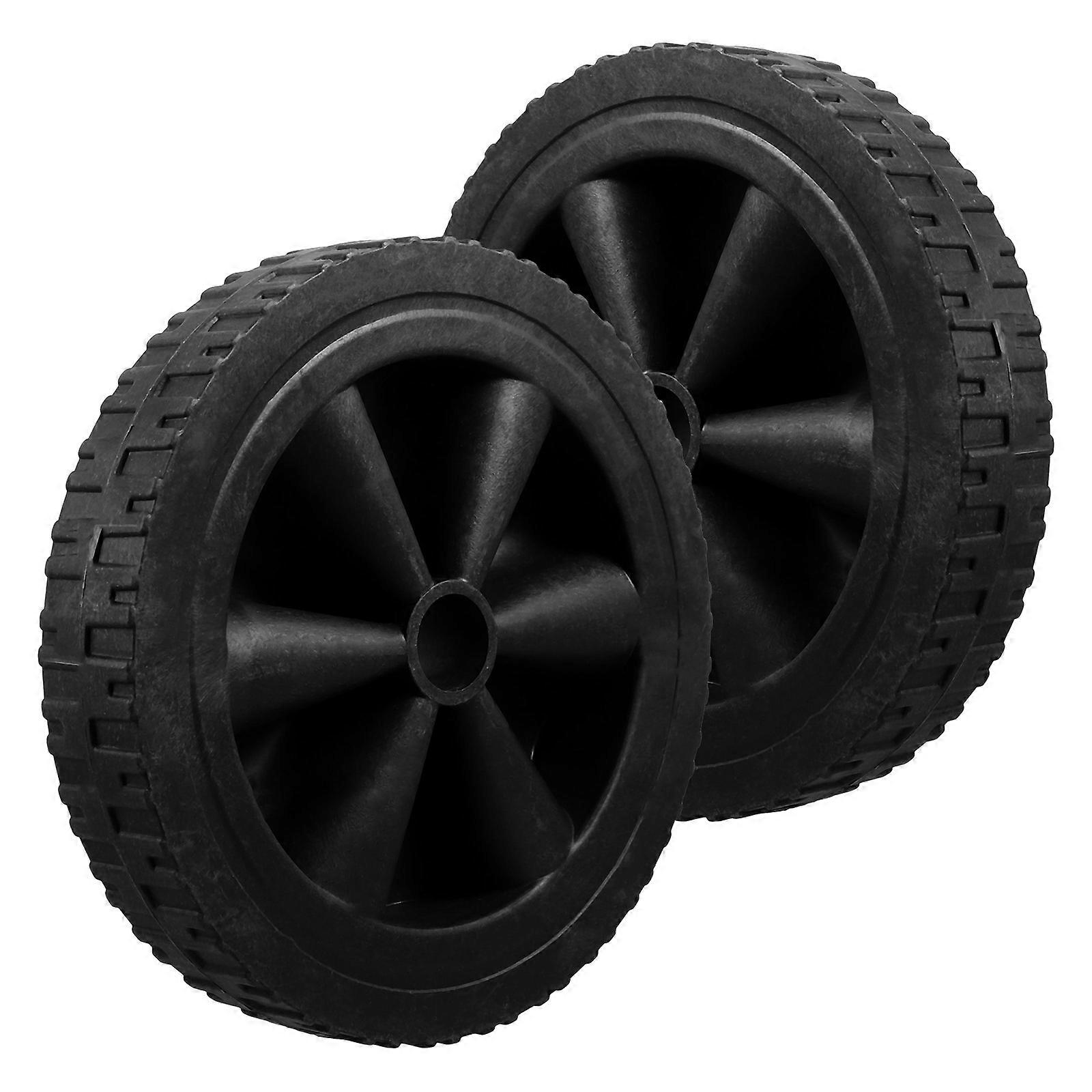 Grill Caster Wheels Heavy Duty Plastic Replacement Wheels for BBQ Grills & Hand Carts, Silent Operation, Easy Installation, Multi Purpose Mobility