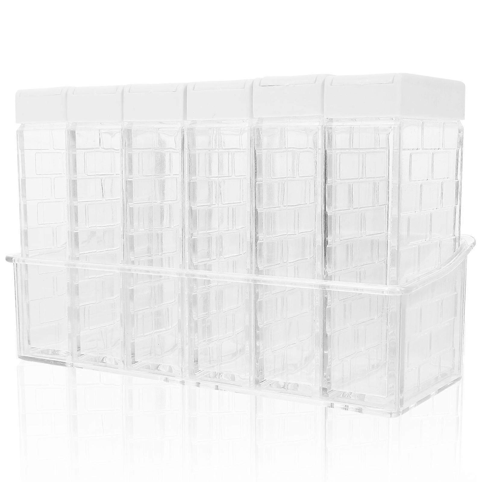 Seasoning Containers For Home Use 1 Set Of Plastic Spice Bottles Leakproof Salt Shakers Designed For Durability 6Set