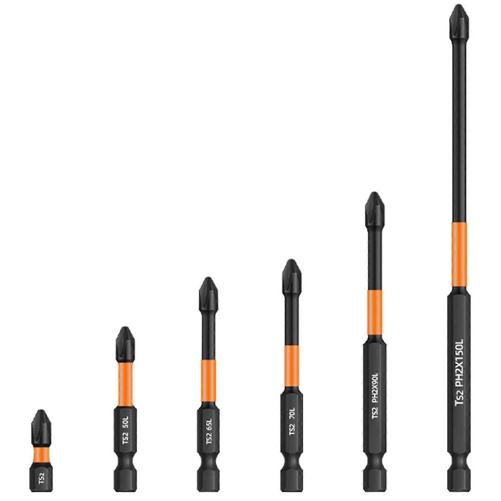 6pcs Alloy Magnetic Screwdriver Set With Extended Anti-Slip Handles For Electronics Repair And Precision Work