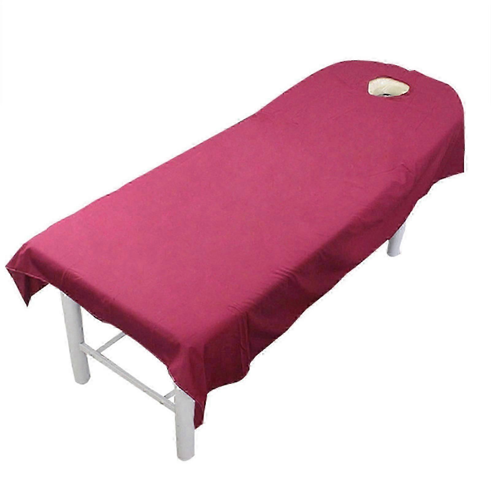 Folha de mesa de massagem com orifício facial reutilizável cobertura da mesa de massagem para salão de beleza