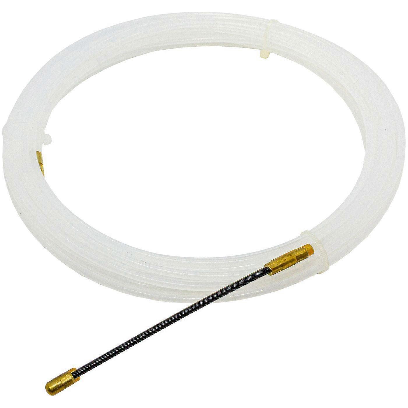 Cable Pull Through Aid 10m with Guide Spring, 4mm Polyamide Retractable Coil for Electricians