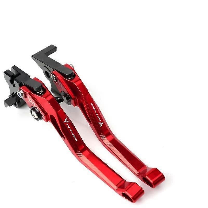 Short Brake And Clutch Lever For Yamaha MT-03 2015-2022 Red Aluminum Adjustable