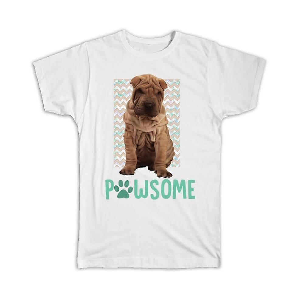 Gift T-Shirt: Pawsome Sharpei Awesome