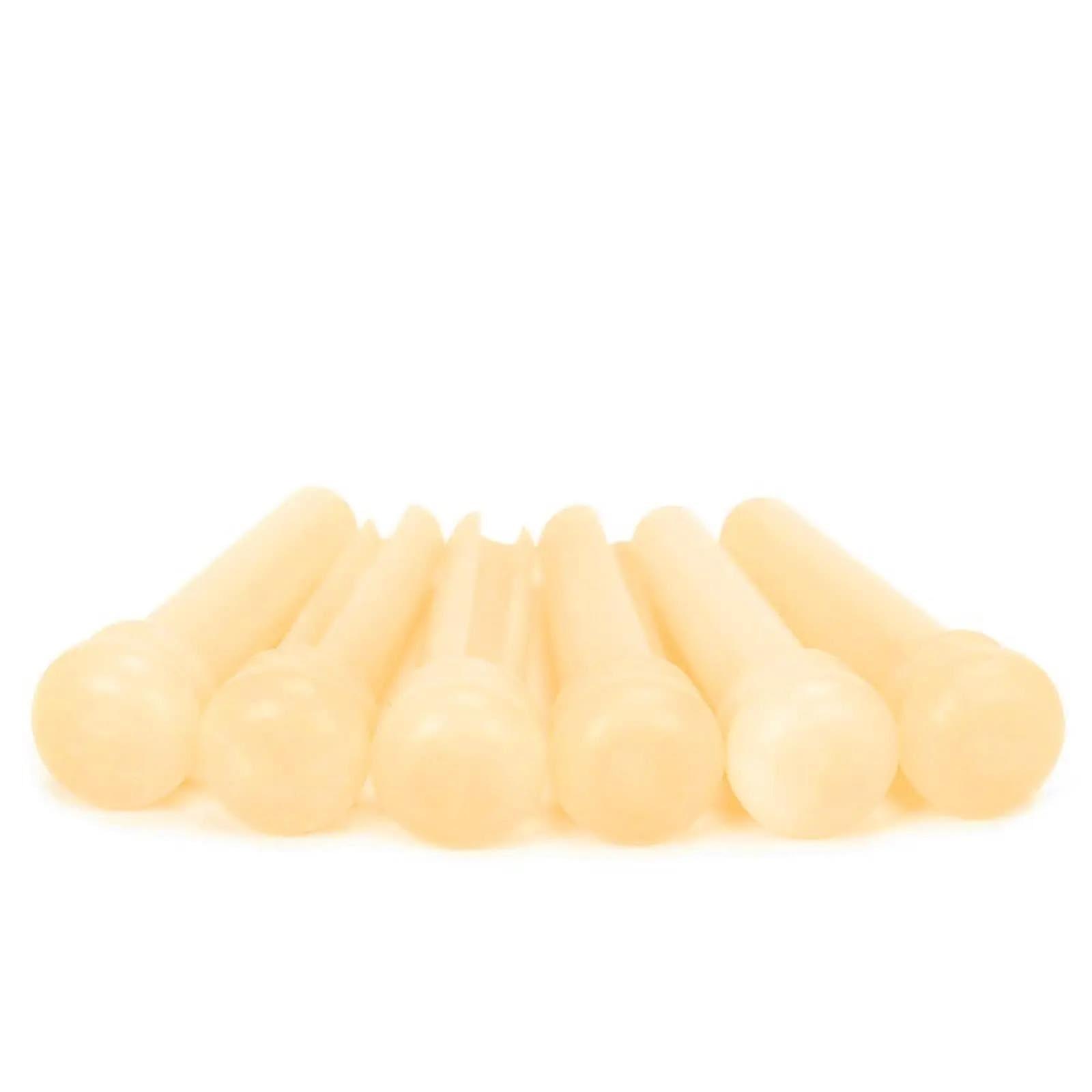 Acoustic Guitar Bridge Pins Set of 6 Wooden String Pegs for 6-String Guitars, 8mm Diameter, Durable Material