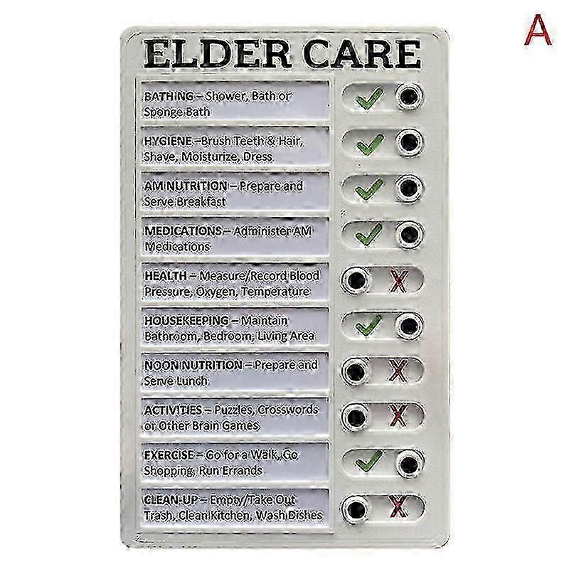 Memo Plastic Board Rv Checklist My Chores Reusable Elder Care Reminder Tool Hr