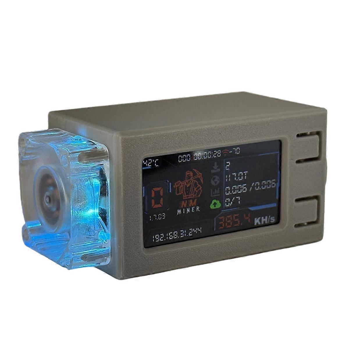 NMMiner 390KH/S Nerdminer V2 Pro Max Solo Lottery Miner Bitcoin Crypto Miner BTC Miner Nerd Miner with RGB Cool Fan