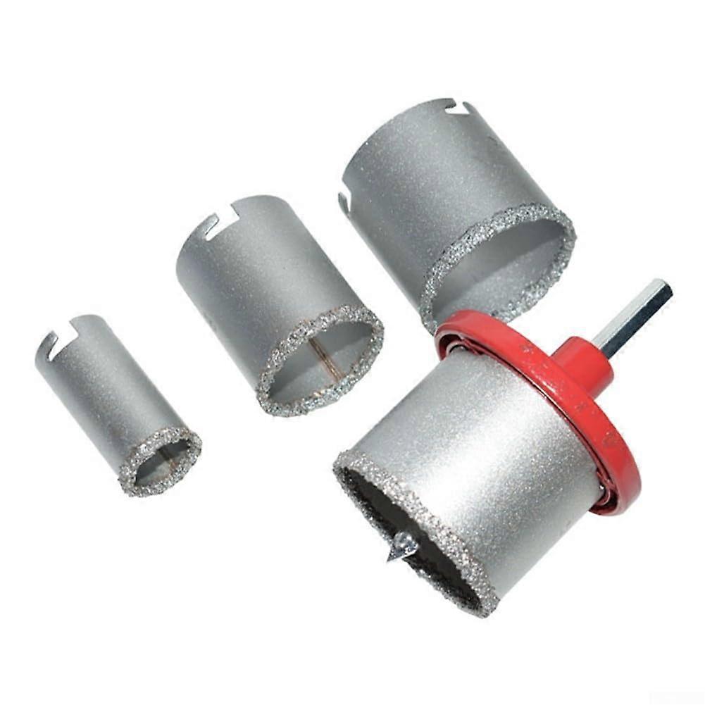 Coring Drill Bits Set of Four for Precise Holes in Marble and Ceramic Up to 73mm Diameter