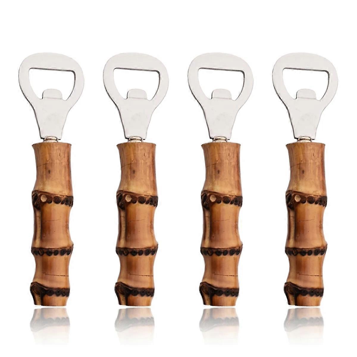 Bamboo Handle Bottle Opener Portable Bottle Opener