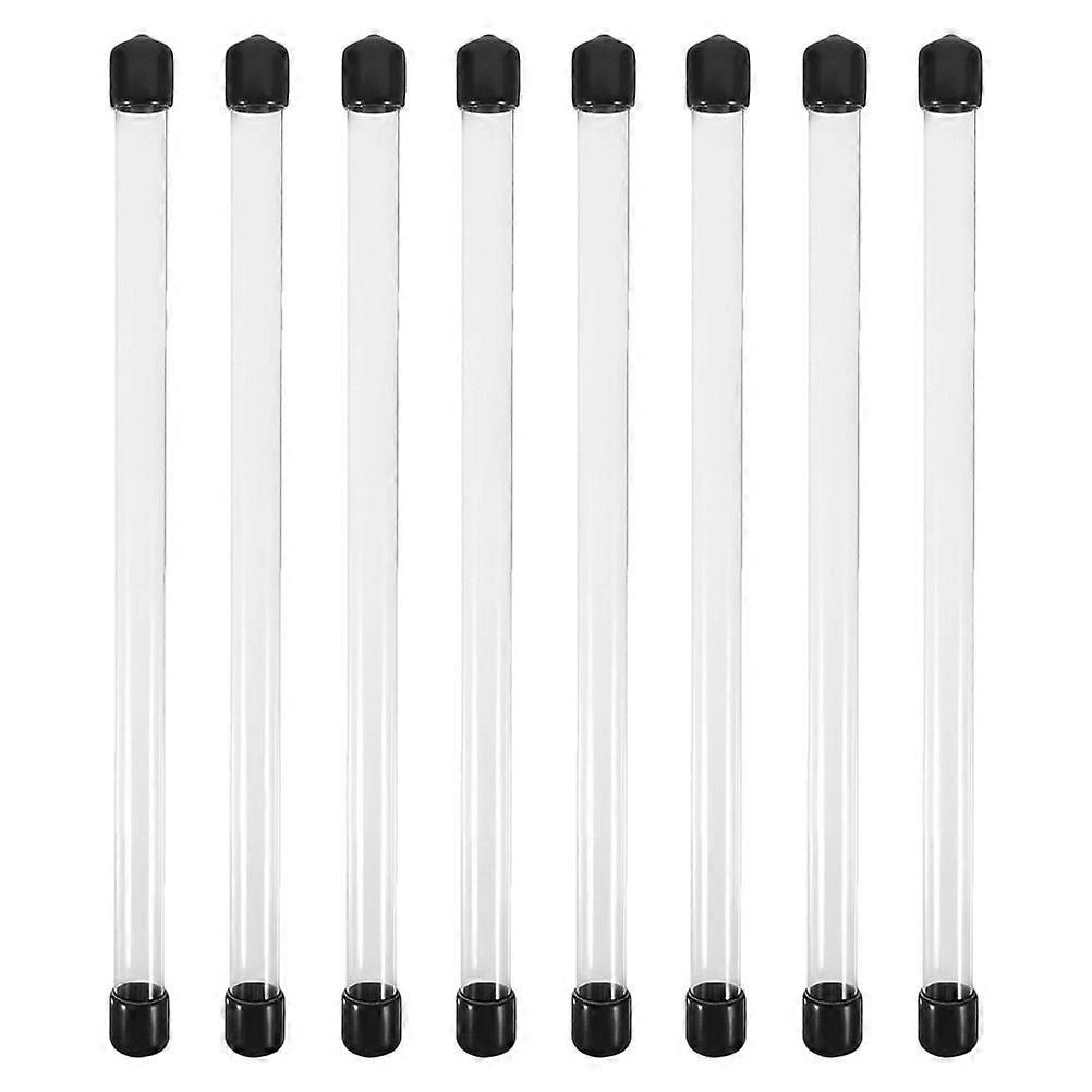 8PCS Clear Acrylic Empty Storage Tubes Empty Storage Tubes Storage Tube Sticks Container Stick Sample Tubes with Cap for Storage