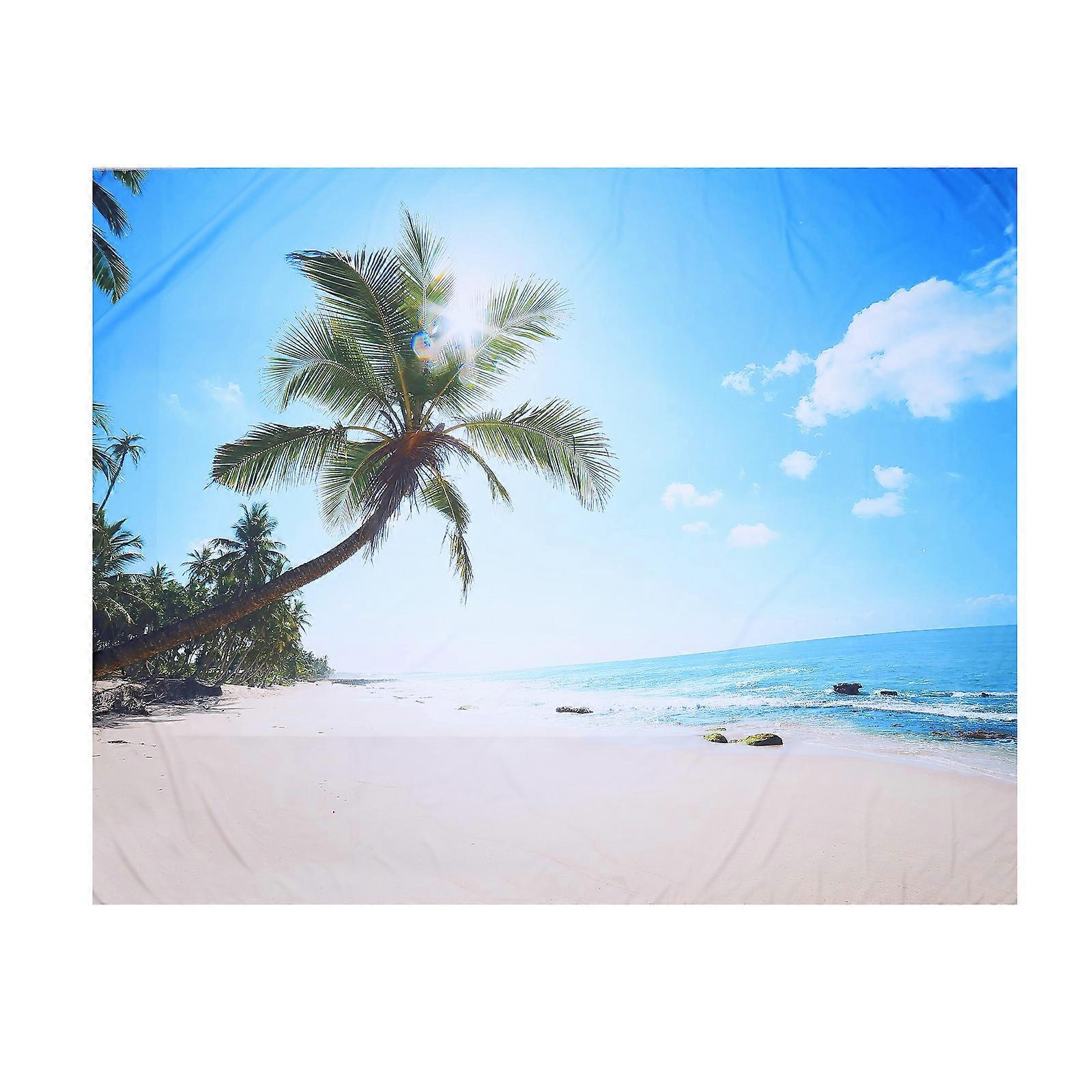 Tropical Backdrop Natural Scenery Tapestry Wall Hanging Decor Multi Polyester for Balcony Decoration 1Pack