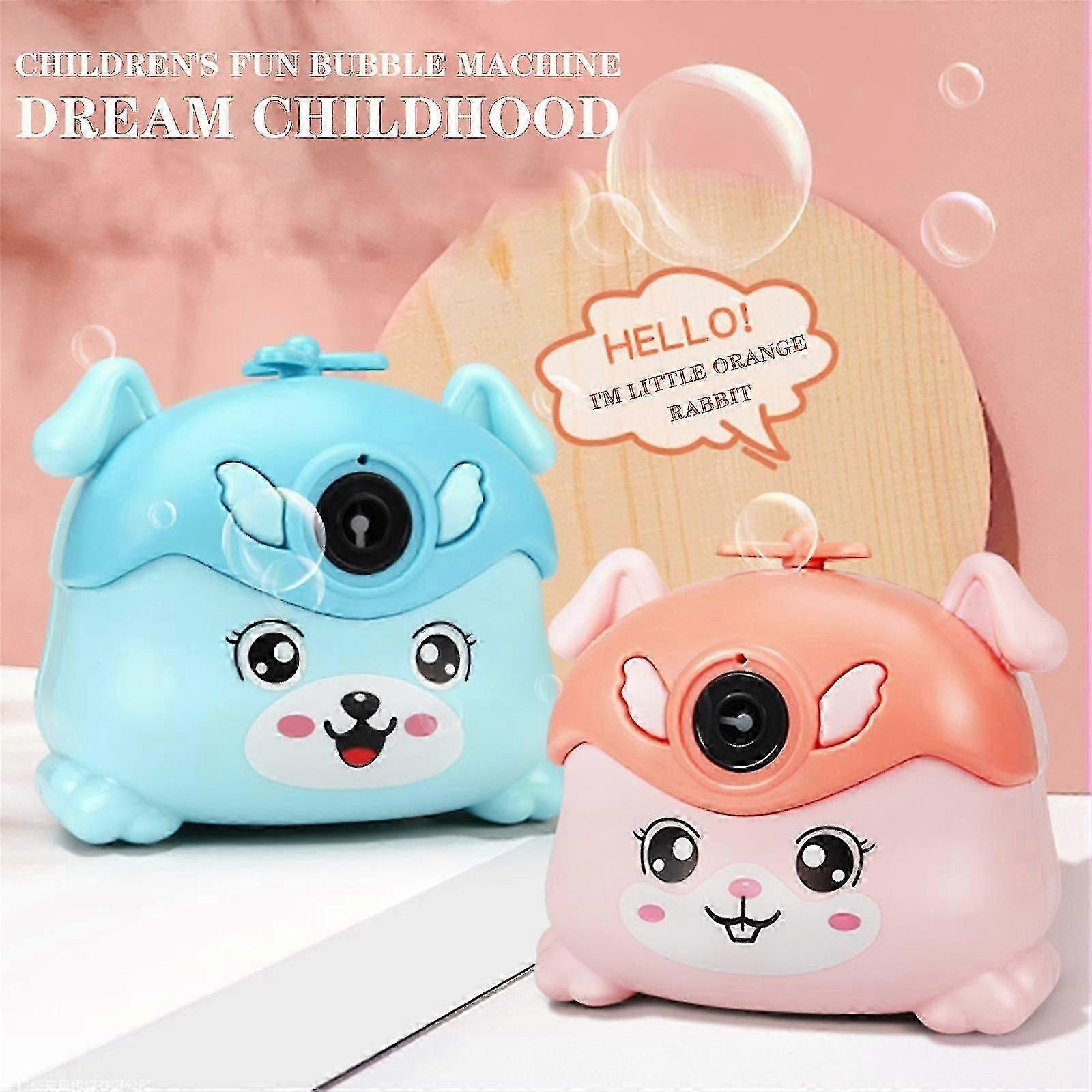 Portable Rabbit Bubble Blower Set with 2x50ml Solution - Perfect for British Garden Parties