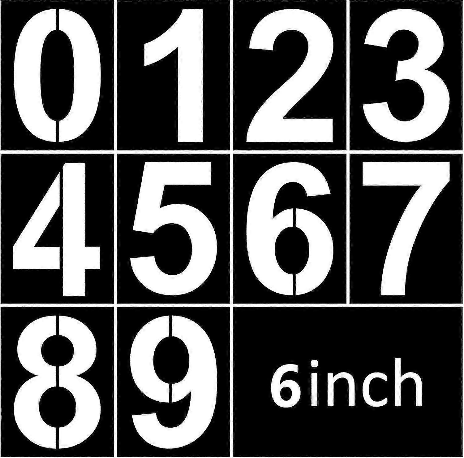 6 Inch Number Stencils Set 0-9 Address Number Stencil Templates Reusable Plastic