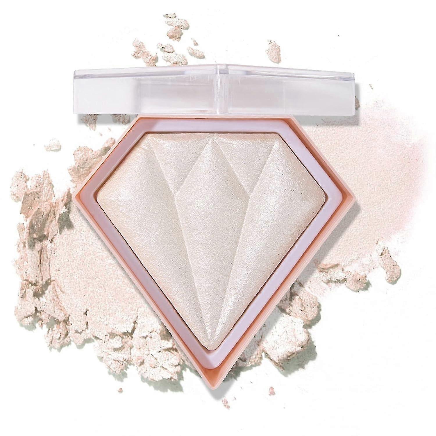 Face Glitter Highlighter Makeup Palette Shimmer Contour Powder Waterproof Long-Lasting, Brightens Face - 01 Pearl White(Pearl White)