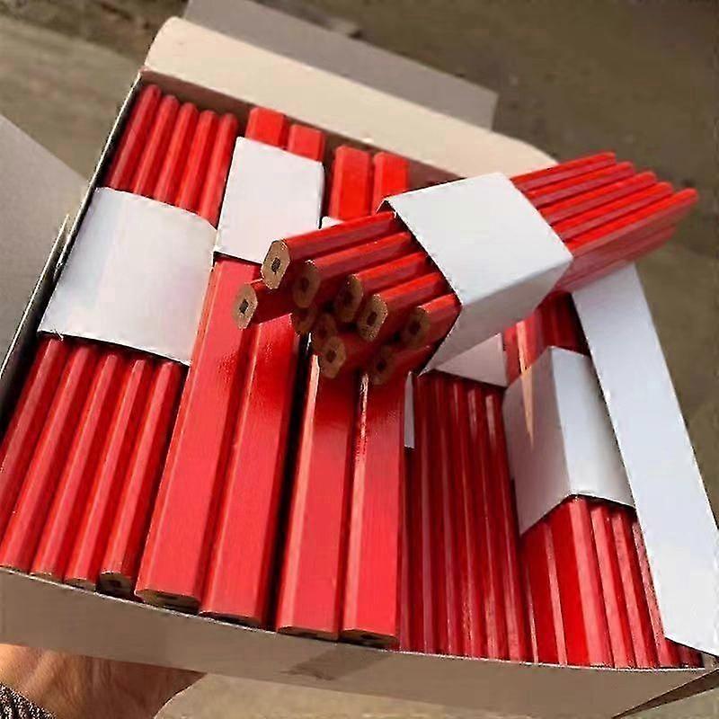 175mm wood pencil 72pcs octagonal red black for construction