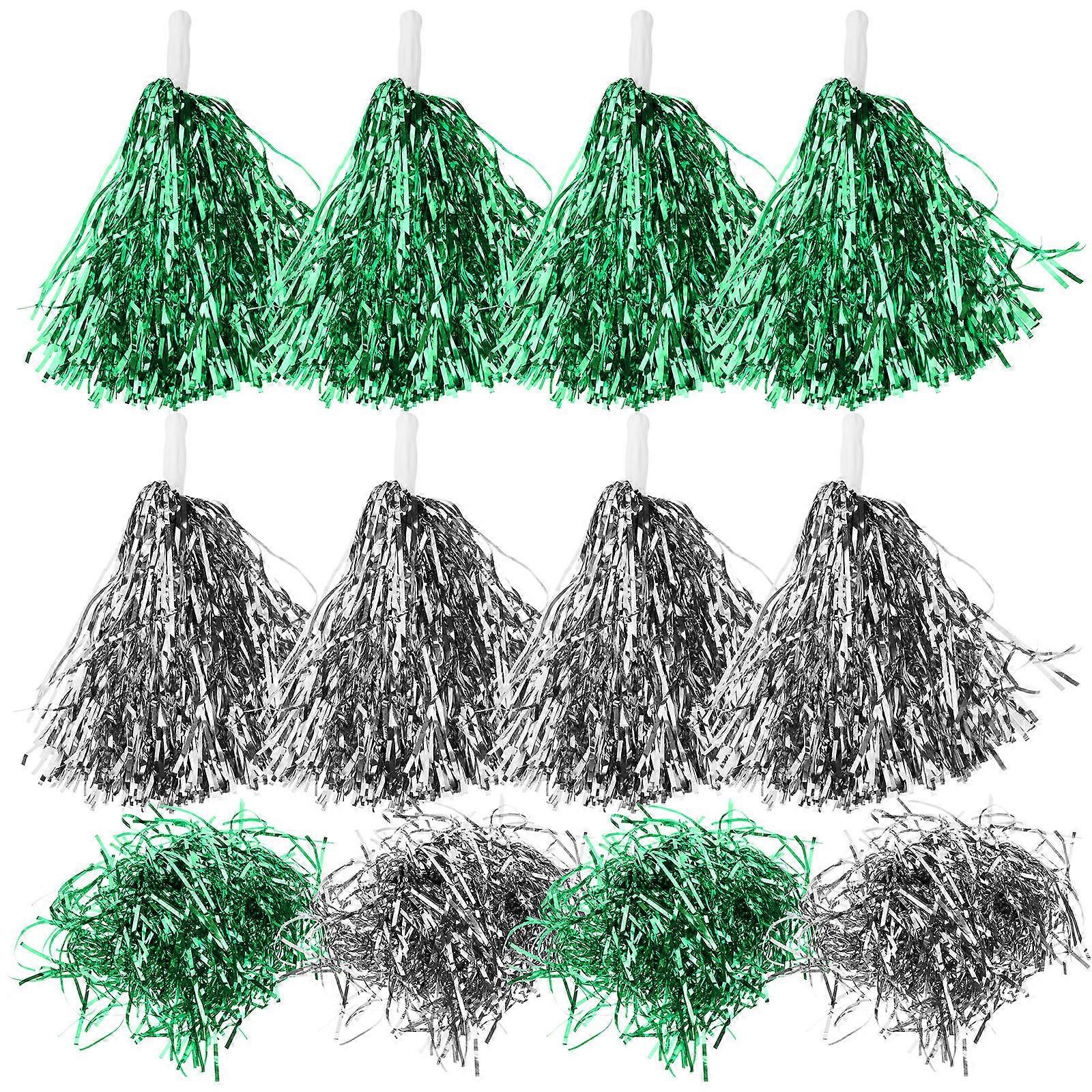 Cheering Pompoms with Good Gloss and Durability for School Sports Events Assorted Color PET 24Pcs