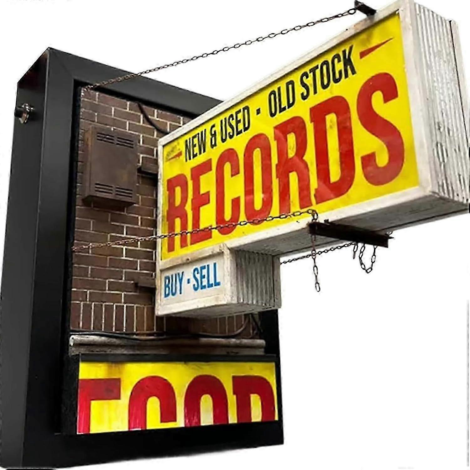 LED Neon Record Light for Retro Room Aesthetic