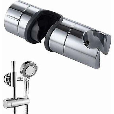Replaceable Handheld Shower Holder, Chrome-Plated ABS Shower Head Holder, 18-25MM Adjustable Diameter (Grey)