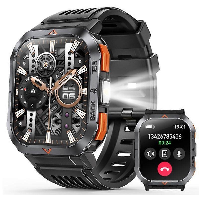 Smartwatch S50 Compass Bluetooth Calling 2.02 Inch Large Display(Black)