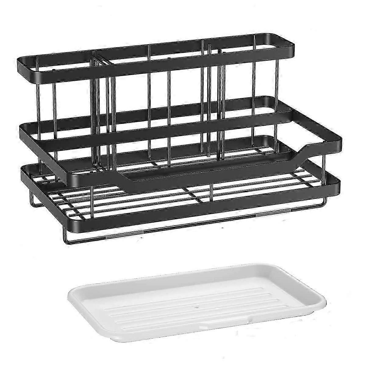 Kitchen Sink Storage Rack Multifunction Sponge Towel Drain Holder