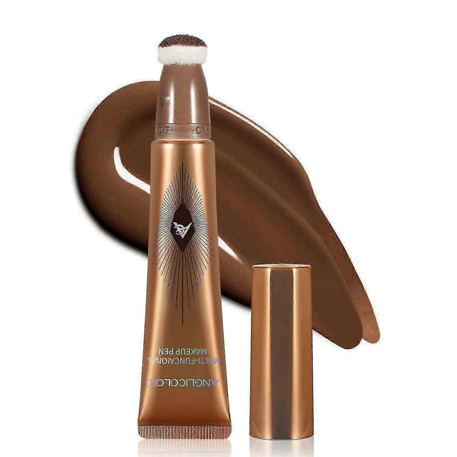 Contour Stick With Cushion Applicator,Cream Bronzer Contour Wand Long Lasting,Liquid Bronzer Contour Smooth Lightweight (02#Fair/Medium)