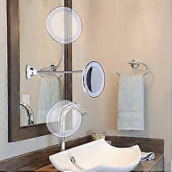 10X forstørrelsesglas Bright LED Makeup Mirror Fleksibel Gooseneck Kosmetisk Mirror Vanity Mirrors