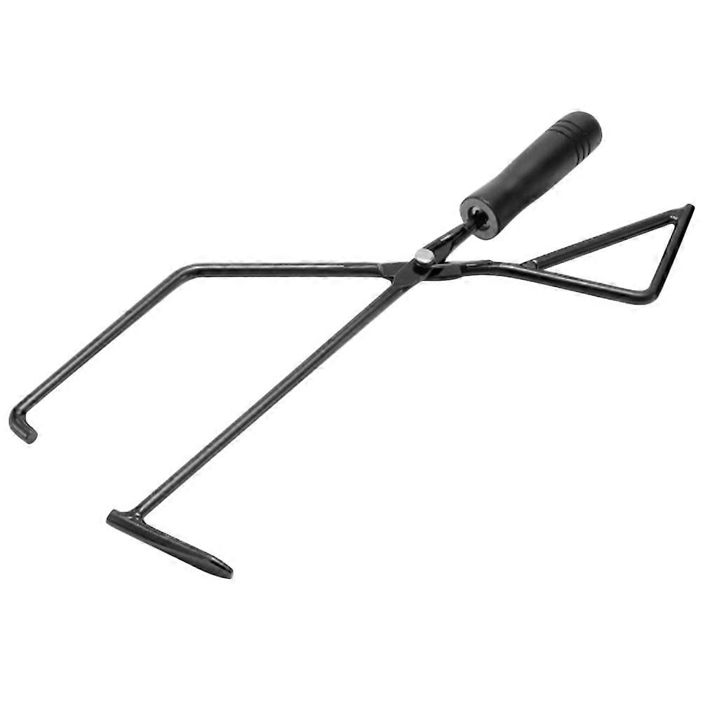 Fireplace Black Charcoal Clip Tong for Camping Use 3Pcs Barbecue Clamp