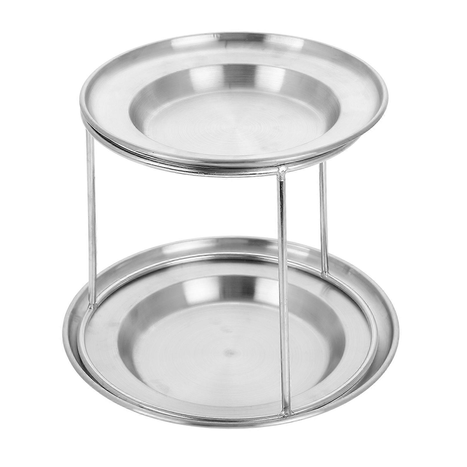 Stainless Steel Seafood Display Stand for Party Double Layer Display Holder