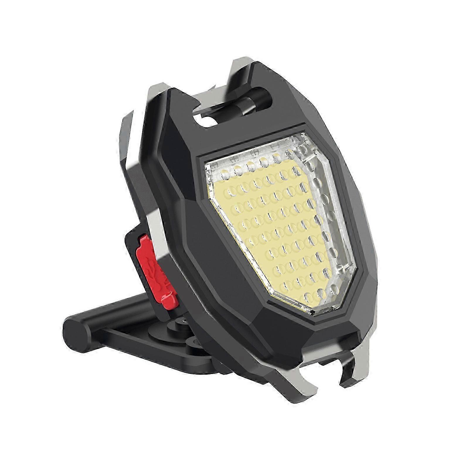 Compact Emergency Red Light Cob Lamp, Rechargeable Multi-Function Flashlight 7 Light Modes Portable Light for Outdoor Adventures, Waterproof Aluminum