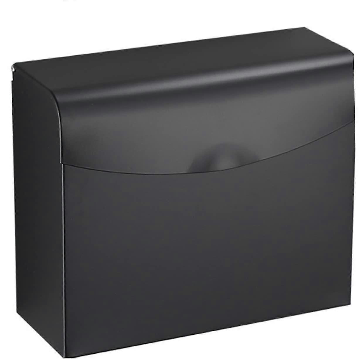Tissue Holders WallMounted Black Tissue Box, Toilet Paper Container, Roll Storage, Tissue Storage Shelf