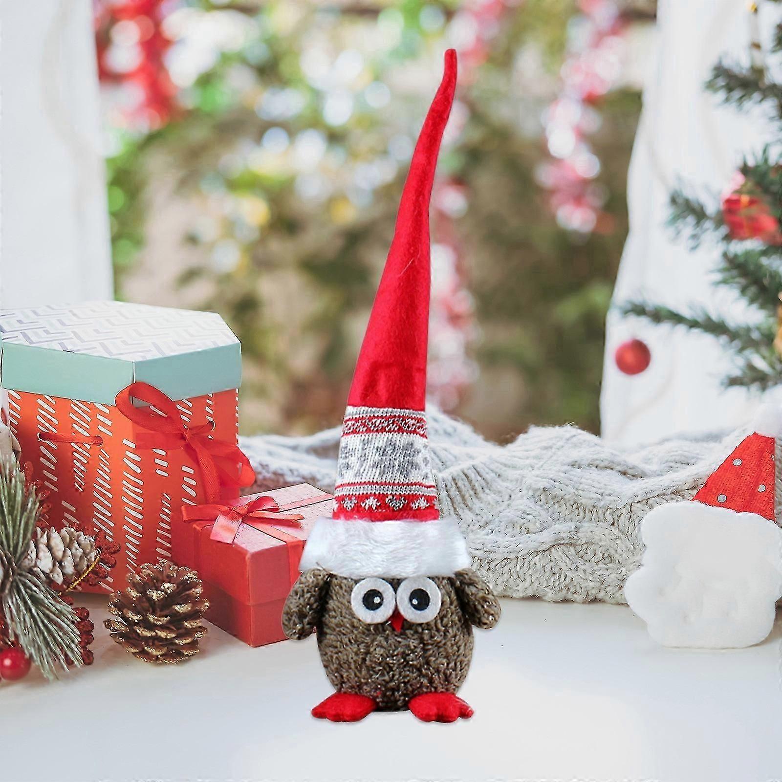 Pointed Hat Owl Desktop Decoration Tall Hat Figurine For Display Window Holiday Items FLYE241830