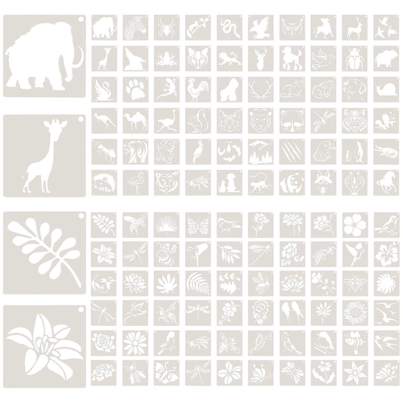 Painting Stencils Plastic Drawing Stencils for Painting 120 Sheets of Templates