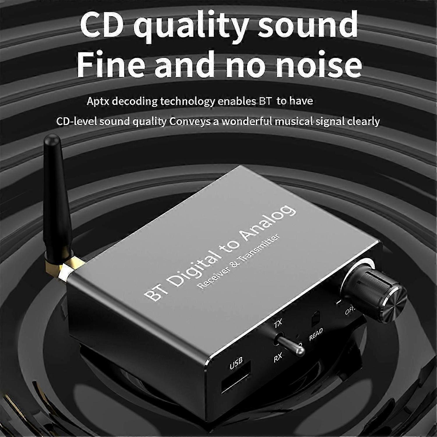 BT 5.3 Audio Receiver mitter Digital to Analog Audio Converter Digital SPDIF Optical to L/R Con