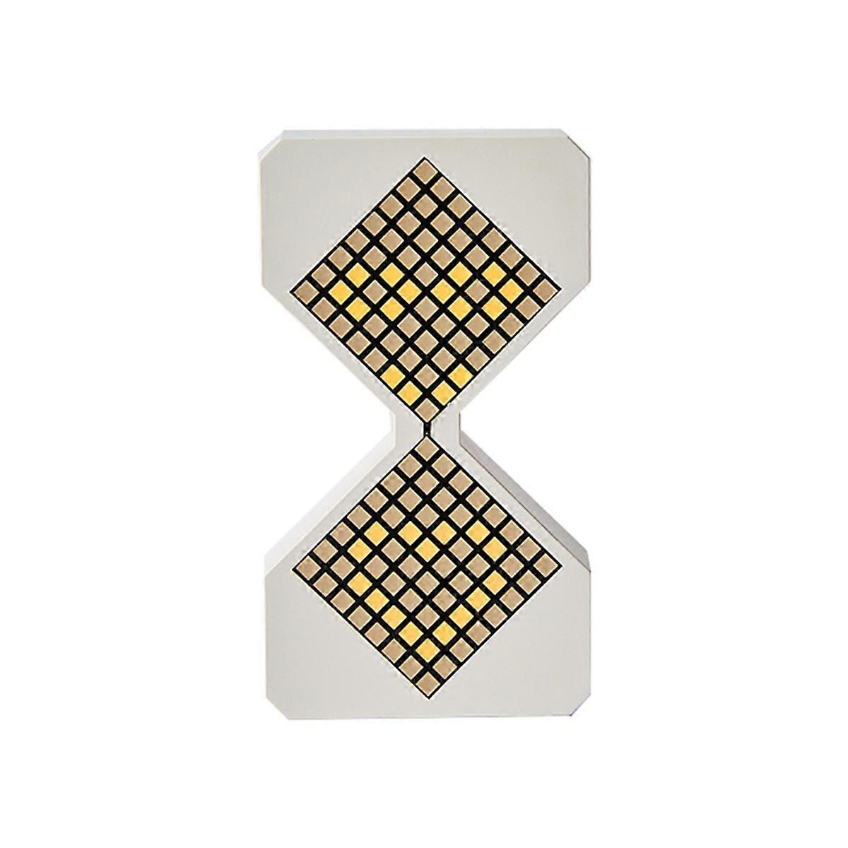 Digital Hourglass Light 1-30 Minute Freely Adjustable 'S Timer Dynamic Flow Cube Led Night Light for Home White