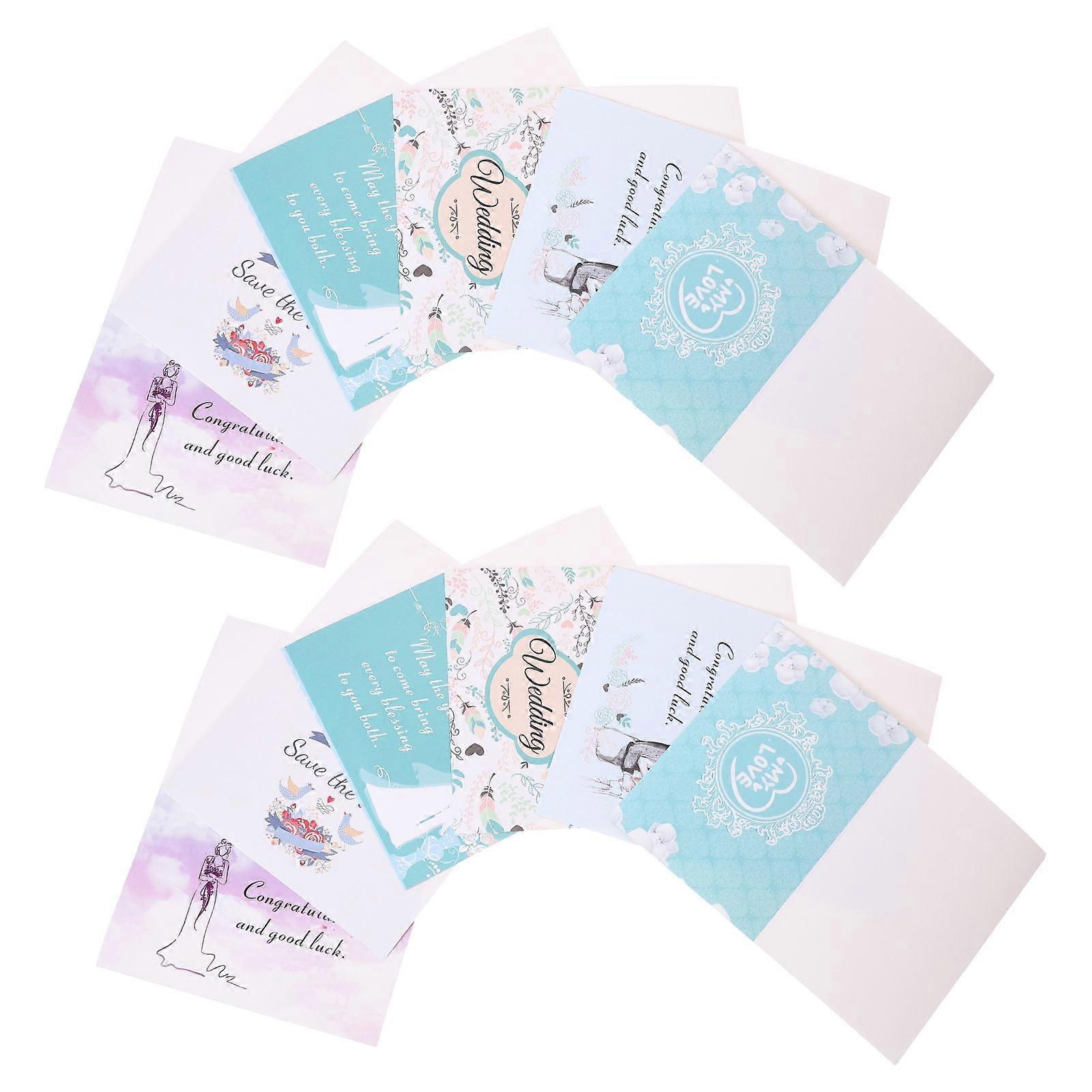 Wedding Greeting for 2Sets with Envelopes Assorted Color