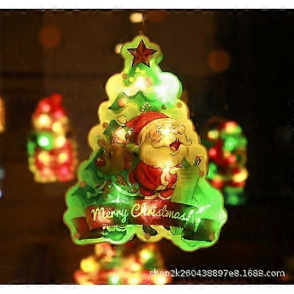 LED suction cup Christmas lights featuring snowman designs for British window and tree decorations