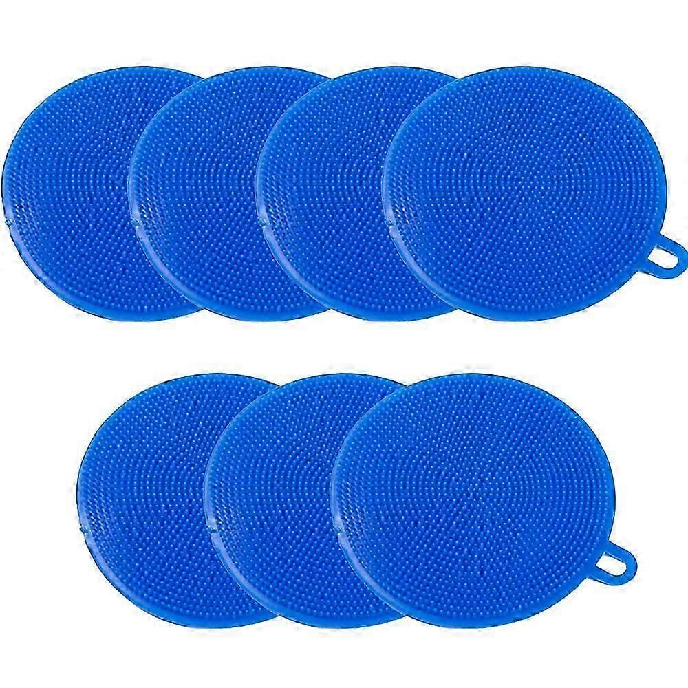 Silicone Dish Scrubber, 7-Pack Food Grade Sponge Brush