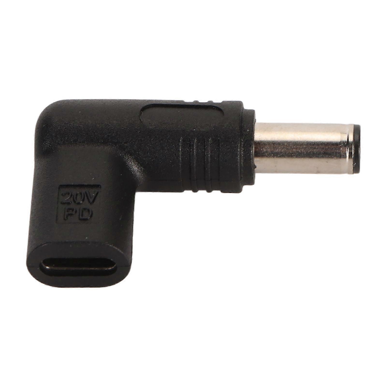 USB Type C Female to 6.0x3.7mm Adapter 100W PD Fast Charge 90 Degree Angled USB C to DC Adapter