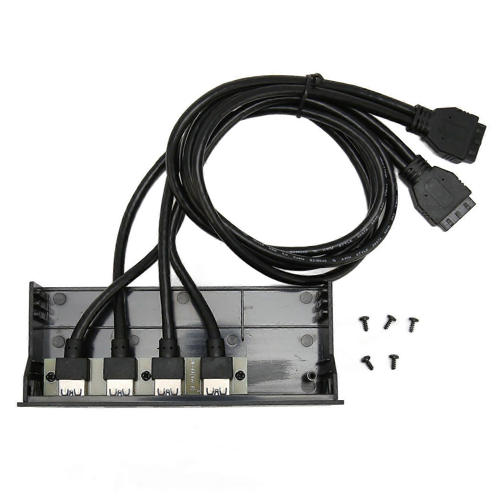 USB3.0 Hub Front Panel 5Gbps 4 Ports 19pin Optical Drive Front Panel for 5.25 Inch PC Computer Case